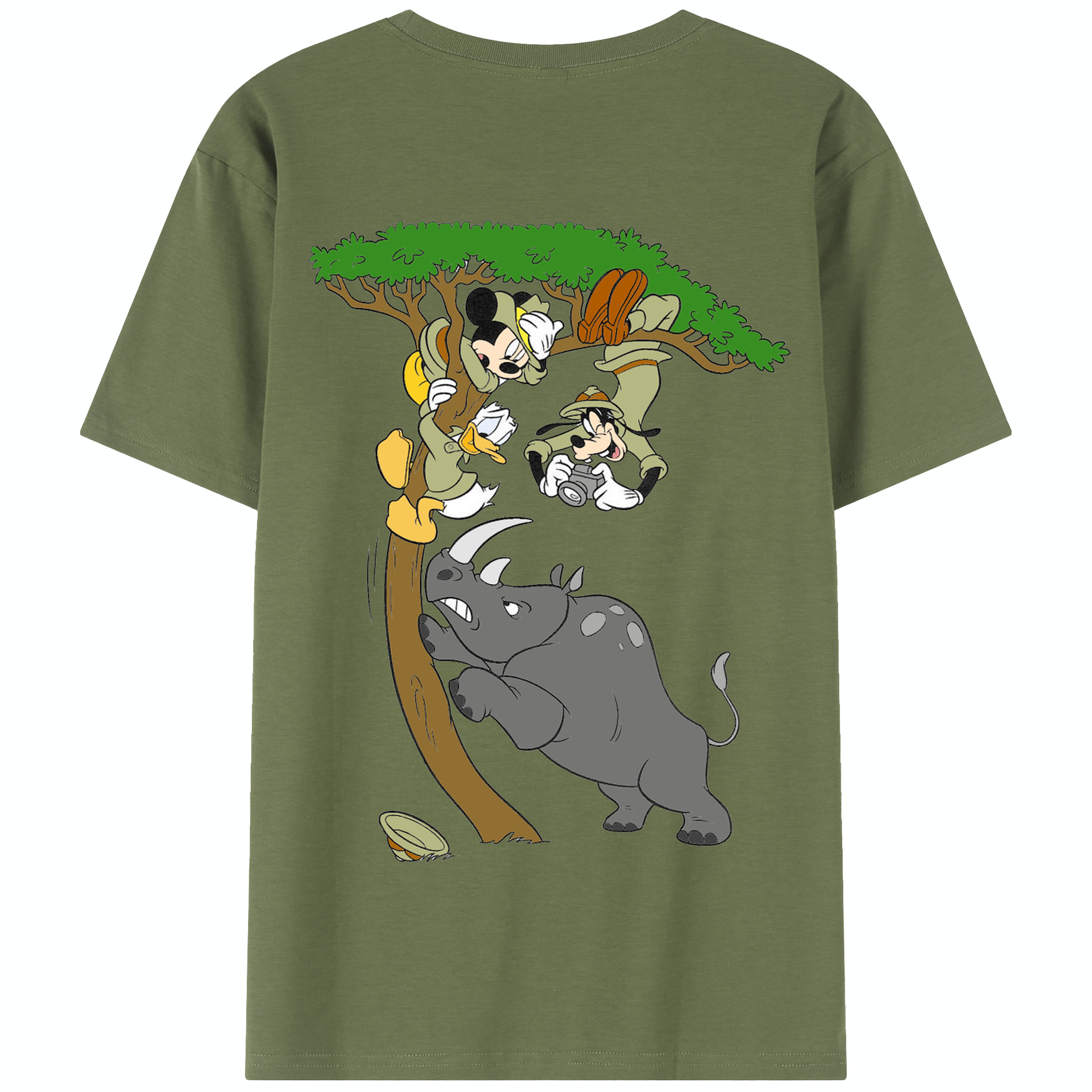 （画像用） ミッキーマウス Mickey Mouse 綿100％半袖Tシャツ（背面プリント）